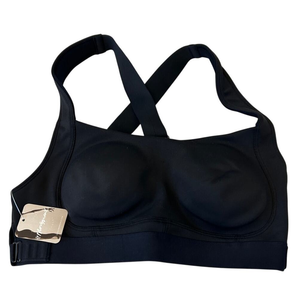 Free People Black Cross-Back Sports Bra